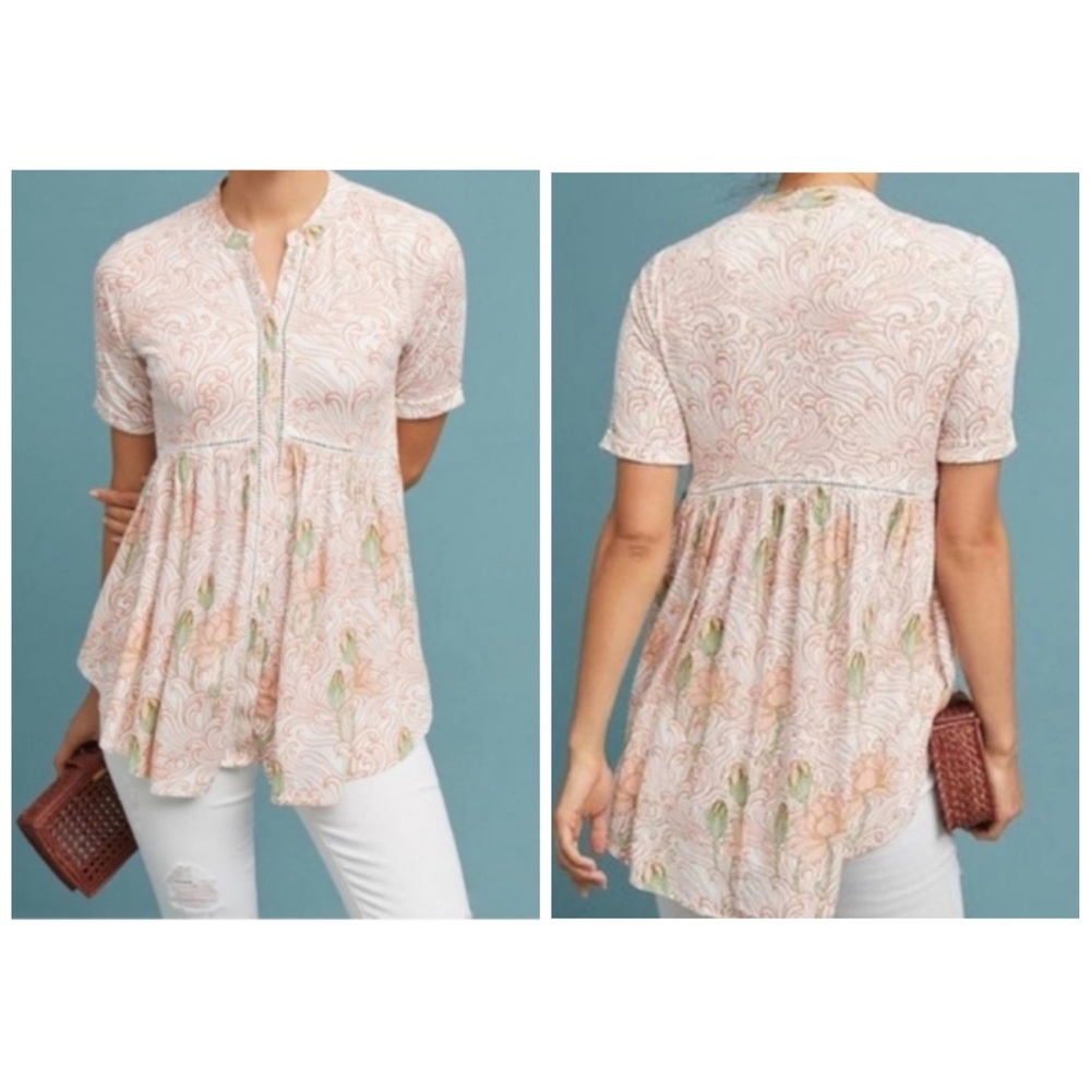 NWOT Anthropologie Akemi + Kin Veria Floral Peplum Tunic